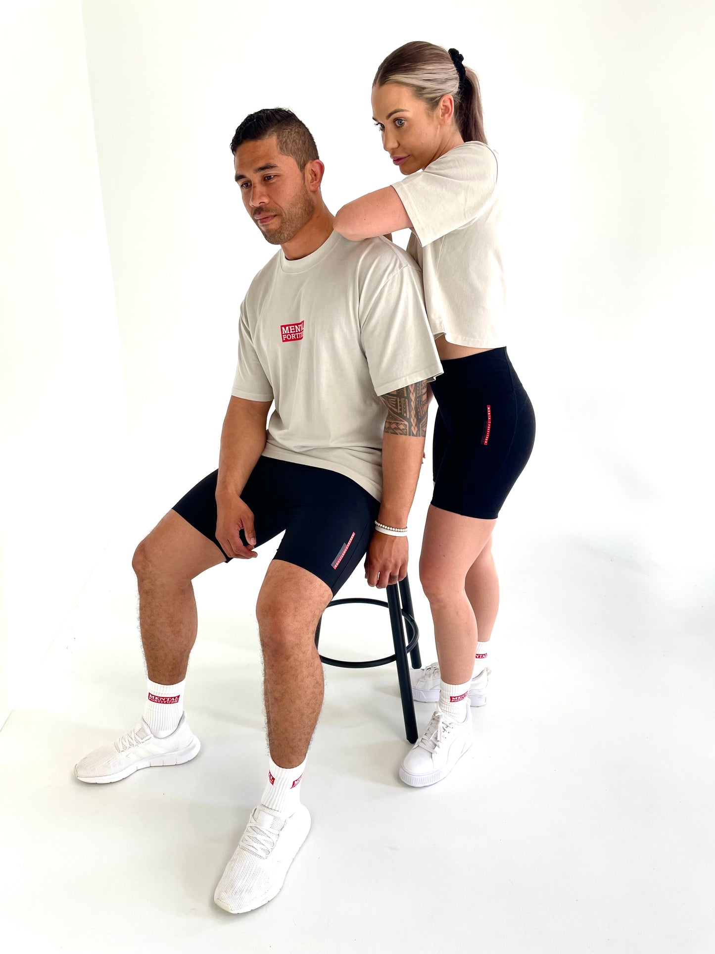 Logo0 Premium Crop Tee Alabaster