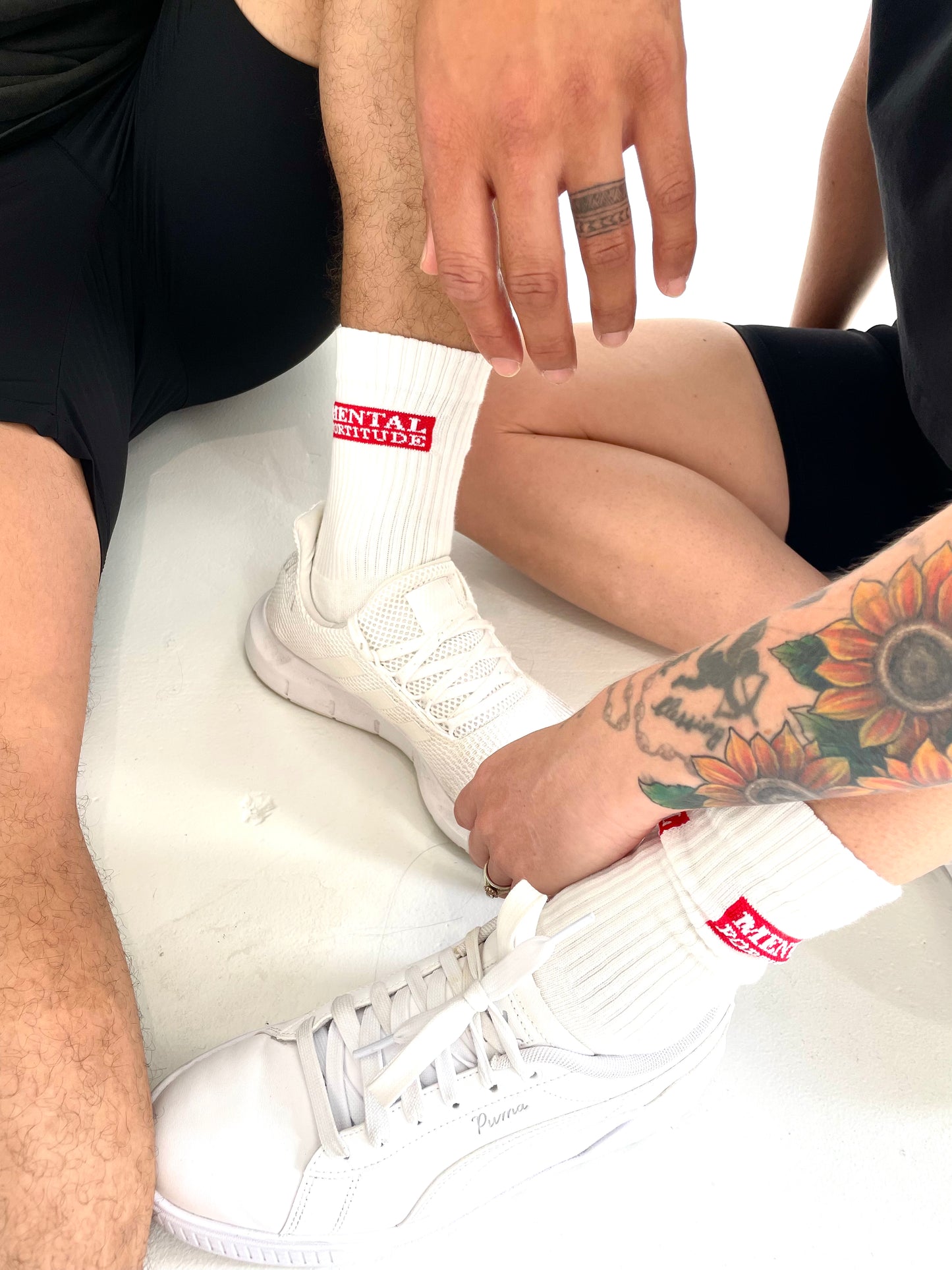 Logo0 Crew Socks - Off-White