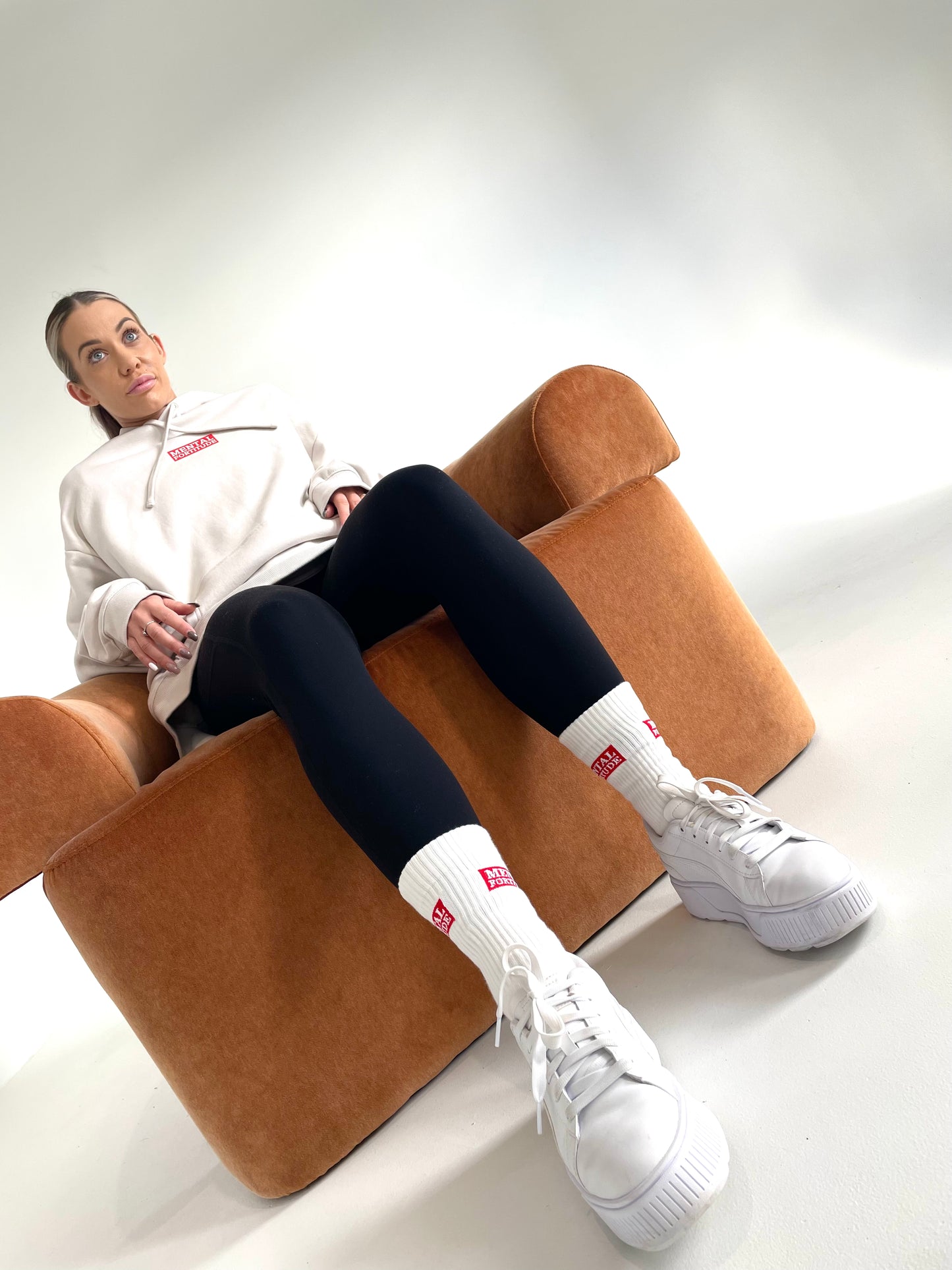 Logo0 Crew Socks - Off-White
