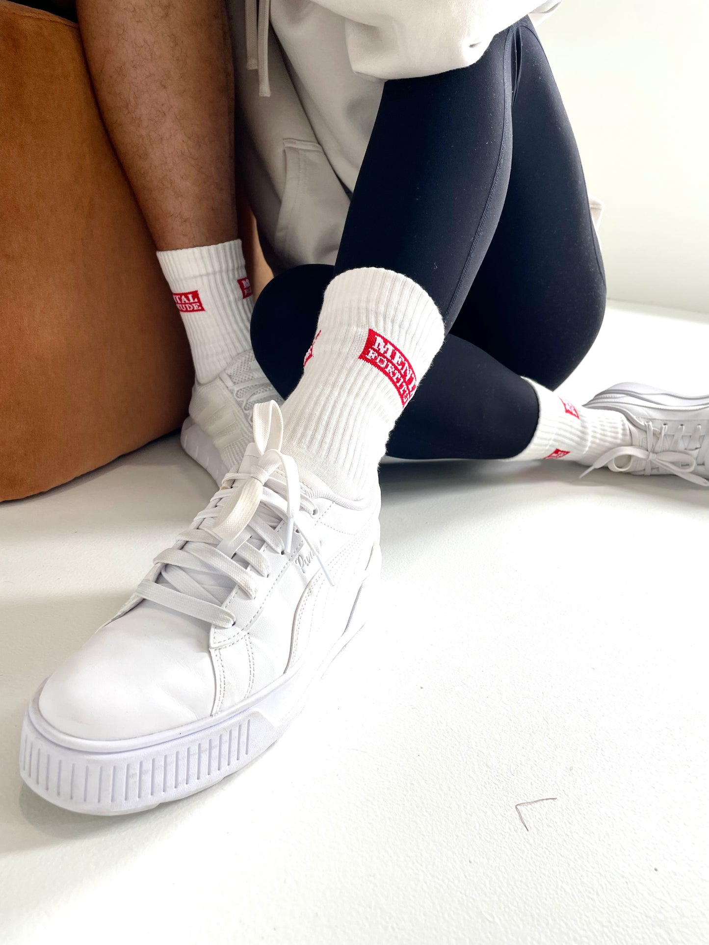 Logo0 Crew Socks - Off-White