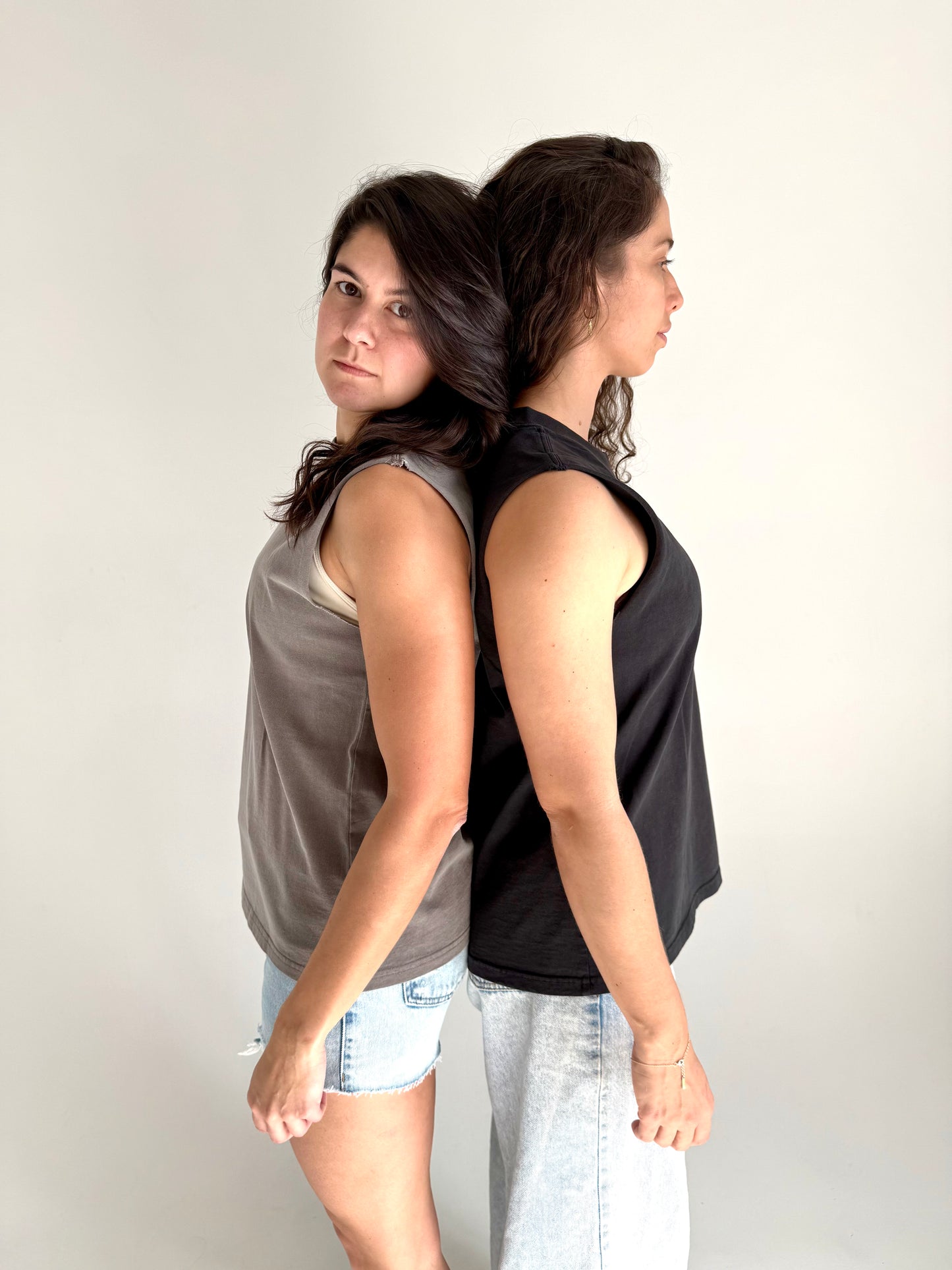 VÆA Heavy Faded Tank – Obsidian | Stealth