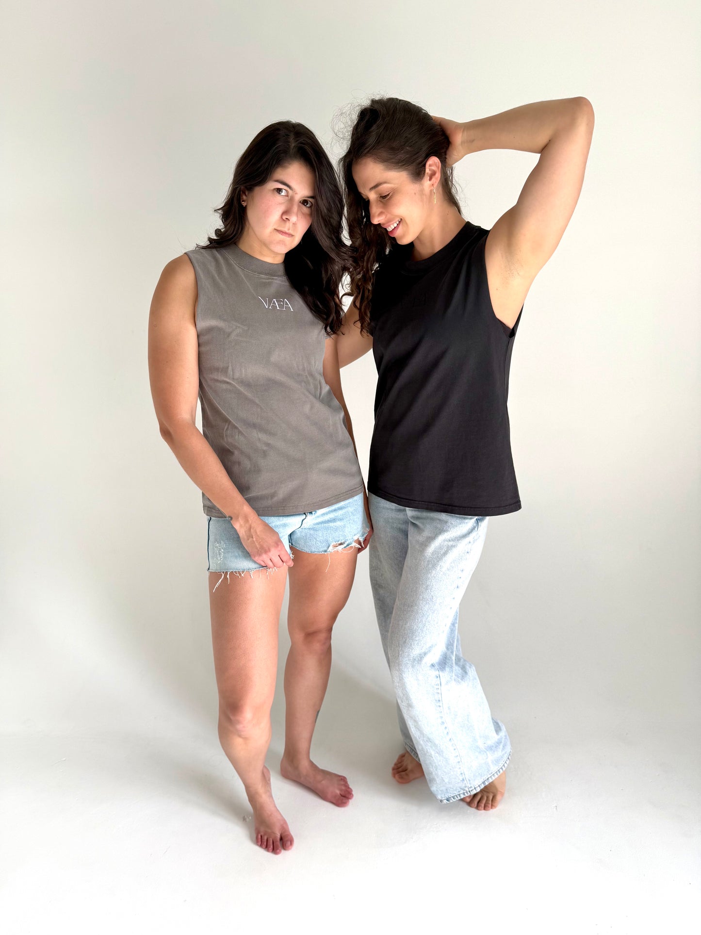 VÆA Heavy Faded Tank – Obsidian | Stealth