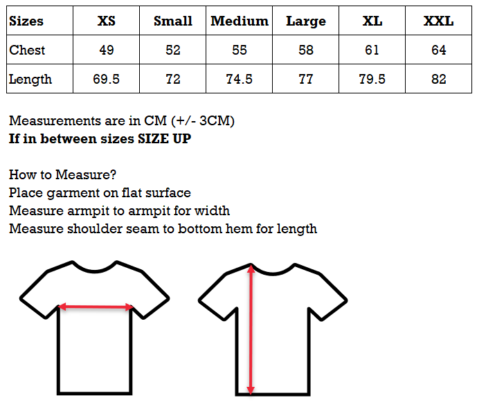 Mental Fortitude AS Supply Hood Size Chart