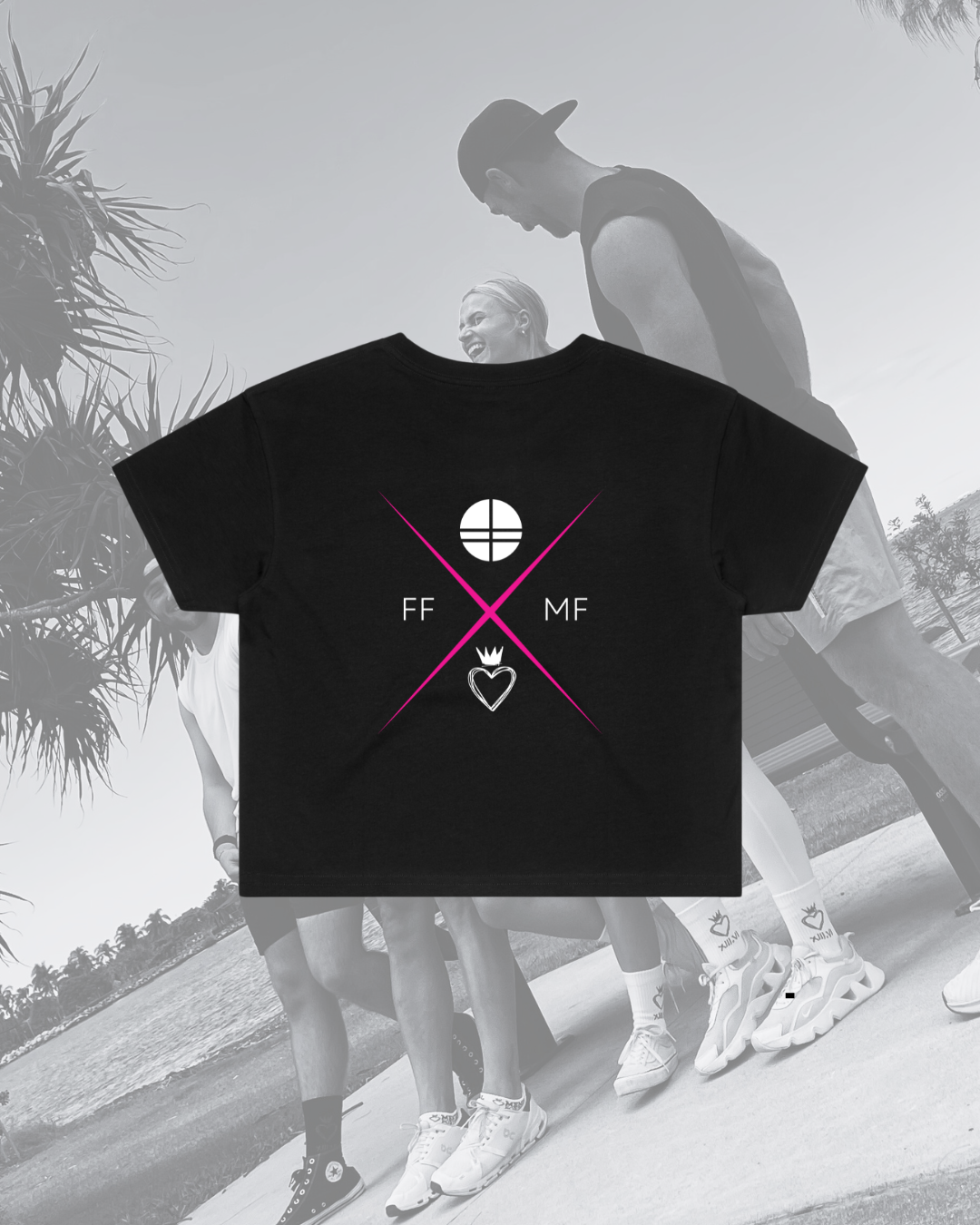 FF x MF Crop Tee Black