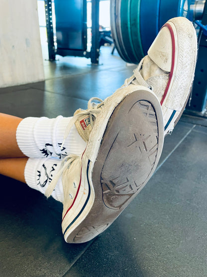 Carbon Heartcrown Crew Socks - White