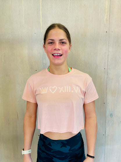 Elements Crop Tee - Coral