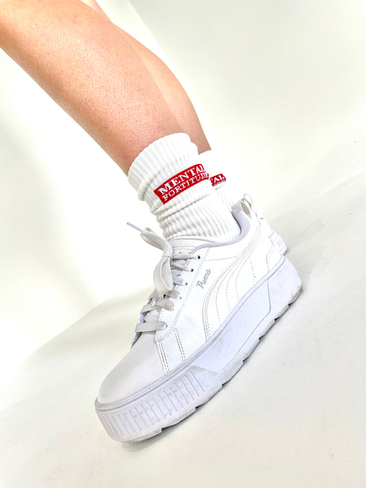 Logo0 Crew Socks - Off-White