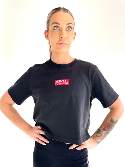 Logo0 Premium Crop Tee Carbon