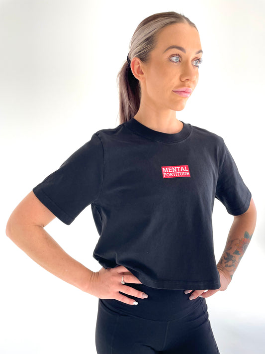 Logo0 Premium Crop Tee Carbon