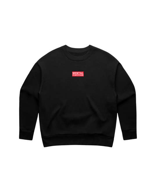 Logo0 Womens Crew Pullover Obsidian