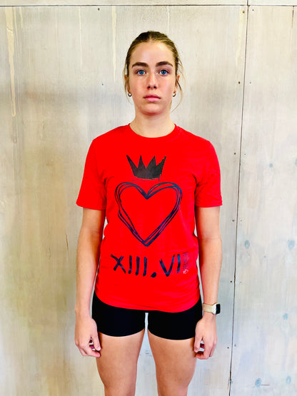 Mental Fortitude Carbon Heartcrown Tee Red | Revolution in Resilience with High-Performance Apparel