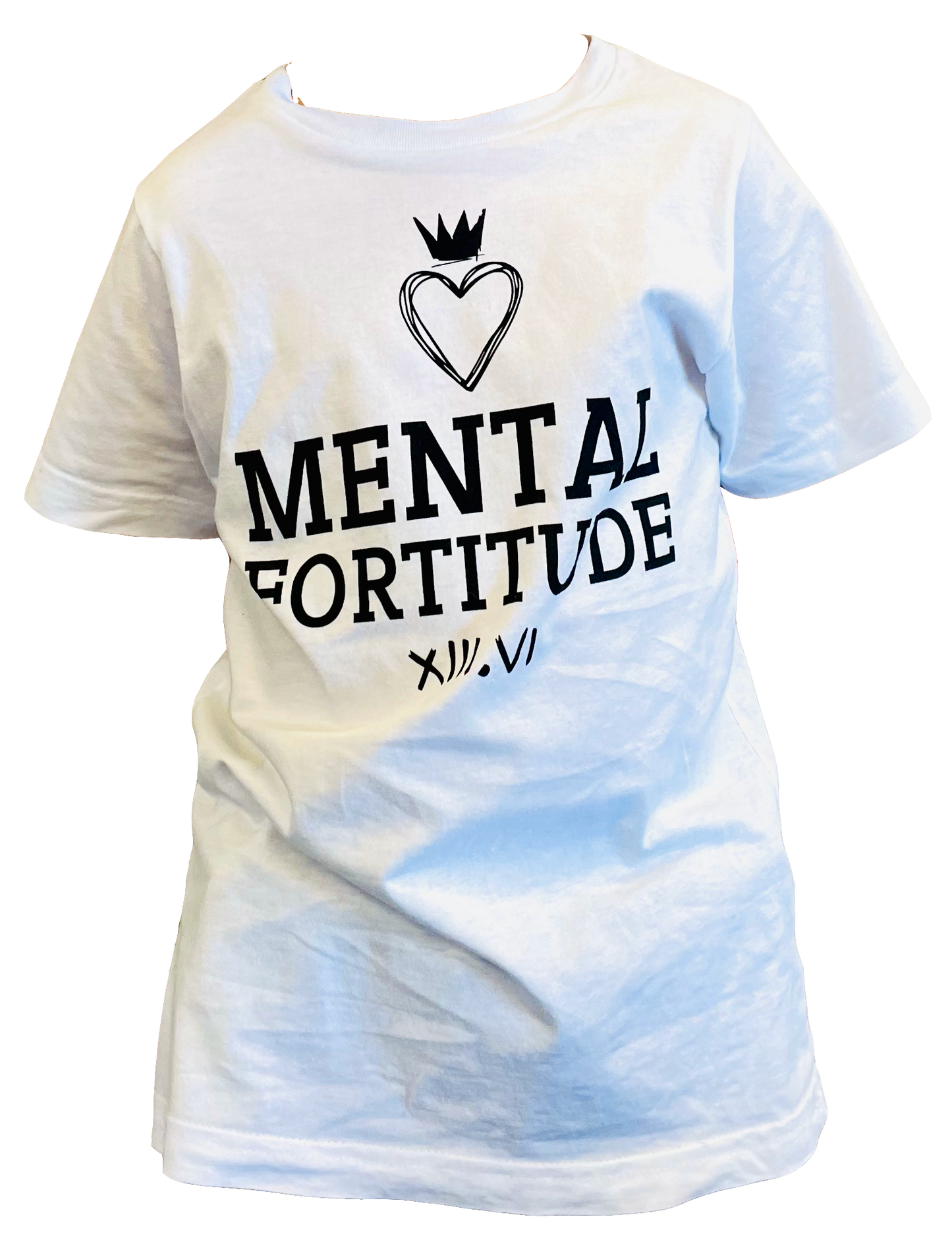 Mental Fortitude Kids Stacked Logo Tee | Empower Activewear for the Whole Family
