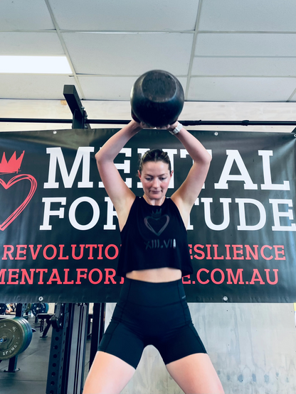 Mental Fortitude | Stealth Collection | Crop Tank | Black