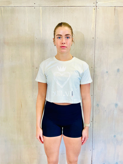 Chalk Heartcrown Crop Tee - Ecru